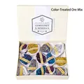 Educational gift set of 12 colorful silicon carbide mineral specimens in a white box - Spray-colored Ore Mixed Colors