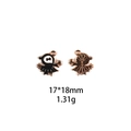 Front and back detail of cartoon ghost alloy pendant for Halloween DIY jewelry - Ghost