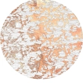 Modern gold metallic round placemat with abstract marble texture on white background - 33cm*33cm / Rose Gold