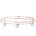 Chaîne de taille à trois rangs en perles roses et blanches avec breloques coquillages - #3 Style Perle Coquillage
