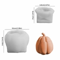 DIY pumpkin storage box silicone mold set for resin casting with size specifications - NO.1 Pumpkin Storage Box (Set) / White/Translucent
