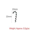 Mini Zuckerstangen DIY Harz Zubehör in schwarz-weißem Spiraldesign, 23mm Größe - Kaffeebraun