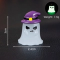 Spookfiguur met paarse heksenhoed en lichtgevend effect voor Halloween decoratie - Lichtgevende Geest met Hangende Hoed