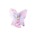 Pink and blue tie-dye butterfly hair claw clip with marble effect resin finish - Blue Purple Butterfly 6.5cm