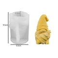 Moule en silicone nain DIY et figurine gnome jaune de 9,5 cm de hauteur - Gnome sapin de Noël