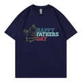 T-shirt bleu marine surdimensionné fête des pères avec motif outils et texte - XS / Bleu Marine (Outils de la Fête des Pères)