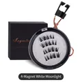 Magnetic lashes set in White Moonlight style with case and rose gold applicator - HPD09-4 White Moonlight Style with Quantum Tweezer