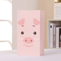 Détail du sac cadeau rose motif cochon en papier kraft pour fêtes thématiques - Style Cochon Rose (811-2)