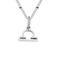 Minimalist silver stainless steel Libra zodiac pendant necklace for daily fashion wear - Libra / Silver