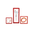 Vibrant red PE membrane floating display boxes for jewelry and small accessories - Bright Red; 9*9*2cm