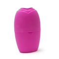 Rose red silicone ice face roller with textured flower design and matte finish tool - Rose Style-Rose Red
