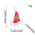 Mini cappello di Natale fermaglio con tulle rosso e fiocco di neve dorato glitter - Fiocco di Neve in Rete