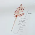 Festive red acrylic berry picks with gold stems and white spots for Christmas tree DIY - Red Small Branch