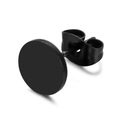 Orecchini a perno minimalisti in acciaio inossidabile nero opaco con chiusura a farfalla - 6mm / Color Acciaio