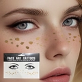 Metallic gold freckle temporary face tattoos stickers for festival party and makeup art - Style 10