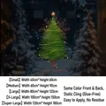 Golden bow Christmas tree static window sticker in spiral design for festive decoration - Spiral Line Tree (SDUV-203) / Small (40x60cm)