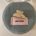 Exquisite milk coffee acetate hair claw clip with rhinestones for elegant styling - Off-white