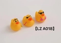 Three assorted rubber ducks featuring sunglasses and bikini for bath and pool play - 3Pcs Sunglasses Bikini Duck Set LZA018