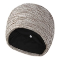 Gorro de punto beige y marrón con forro polar cálido y diseño de textura ondulada - L(58-60cm) / Caqui
