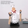European chef figurine bottle opener with wooden handle and smiling chef design - Beer Opener Chef