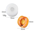 Silicone apricot mold for DIY candles and soaps with 70mm diameter and 100g weight - T12 Half Apricot