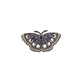 Charming dark blue butterfly napkin ring with enamel finish and sparkling rhinestones - Dark Blue Green Dot Butterfly