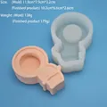 Christmas gift box silicone mold for DIY candles with detailed size measurements - Snowman 138g
