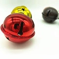 50mm metal star snowflake bells in vibrant red, yellow and brown for DIY Christmas decor - Glossy Bright Red