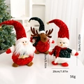 Sequin Santa, reindeer and snowman plush set with 28cm height and dimensions guide - Santa + Snowman + Reindeer
