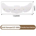 Waterproof gold foil freckle face tattoo stickers with gold star patterns 150x52mm - Gold Stamping Freckle Face Patch(QT-0006)