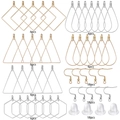 DIY stainless steel geometric earring kit with gold and silver hooks and frames - 9 Styles Stainless Steel Earring Set