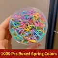 Elastici per capelli colori primaverili standard in scatola da 1000 pezzi trasparente - Confezione in scatola / Colori Primaverili Standard (1000 Pezzi)