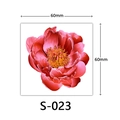 3D Red Peony flower tattoo sticker model S-023 in 60mm size for women waterproof decal - Red Peony Style (S-023)