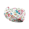 Bohemian floral print knotted headband in white soft fabric for yoga and beach - 13# White Colorful Ditsy Floral