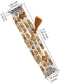 Beaded Apple Watch strap with natural stones and brown cotton tassels on white background - B-wb220016b / L1（38/40/41）