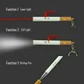 Penna 3-in-1 a forma di sigaretta con laser rosso, torcia LED e portachiavi incluso - 1 Pezzo