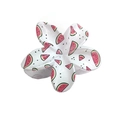Plumeria hair claw clip featuring vibrant watermelon print on a white glossy base - UV Print Plumeria [Watermelon]