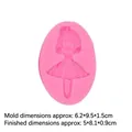 Stampo in silicone rosa con ballerina per decorazione torte o sapone fatto a mano - Stile 3-Ragazza con Cappello