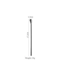Long handle silver 304 stainless steel mixing spoon 17.2cm coffee and dessert stirrer - 17cm Black