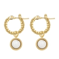 French Shell Round Pendant Style (SE21061508W) / Gold