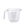 Dettaglio scala graduata del misurino in plastica 300ml con manico e beccuccio versatore - 300ml Trasparente