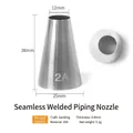 Size 2A 304 stainless steel seamless piping nozzle for cake cream decoration - 2A (Round Tip)