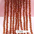 Faceted deep amber crystal wheel beads in size 17 for DIY jewelry making - 17 Deep Amber