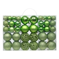 Dark green Christmas ball set with glitter, matte, and hollow ornaments in a box - Dark Green