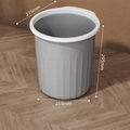 Large grey minimalist trash bin with white press ring and 295mm height for home use - Large (1 Pack) / Quiet Grey