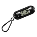 Portable black triangle digital watch for students with LCD display and keychain clip - Round Hanging Watch / Black