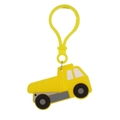Cute yellow tractor cartoon keychain made of soft PVC material with sturdy metal clip - Construction Vehicle Style 07