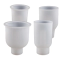 4-piece set of vertical stripe resin silicone molds for DIY decorative vases and trays - 4 Vases Set