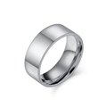 Minimalistische brede ring van gepolijst roestvrij staal voor dames en heren - Maat 6 / 8mm Staalkleur