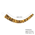 Tiger pattern plush costume tail accessory for Halloween cosplay with elastic loop 32cm - 32cm Regular Tail / Tiger Print